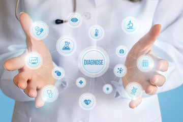 Doctor shows the structure of the test.