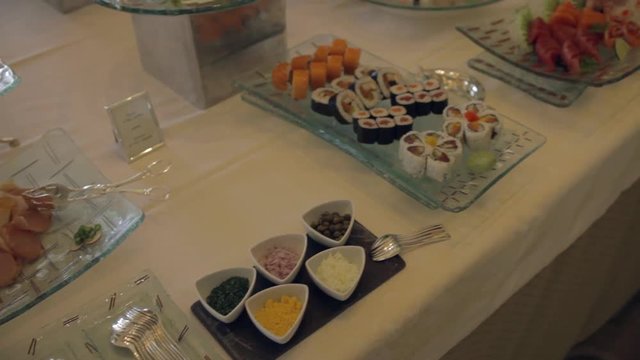 buffet hotel table