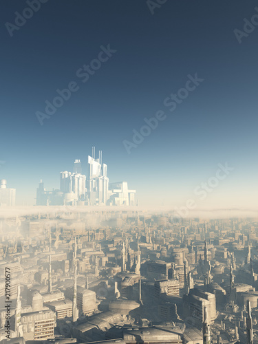 "Future City Megastructure - science fiction illustration" Stock photo and royalty-free images on Fotolia.com - Pic 217900577
