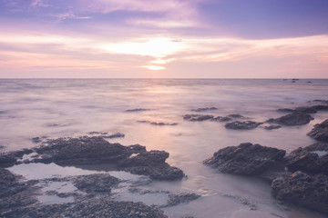 Fototapeta na wymiar Long exposure landscape on the sea ,Thailand