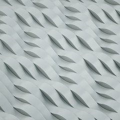 abstract white waves background 3d illustration 3d rendering.	