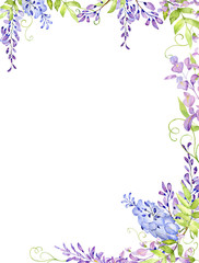 Hand drawn watercolor bouquet of flowers and leaves.Watercolor illustration. You can use for decoration of postcards, wedding invitations, parties, flyers, decorative design.