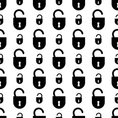 Lock Icon Seamless Pattern