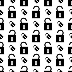 Lock Icon Seamless Pattern