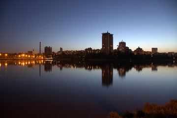Fototapeta premium Донецк вечером 2018 Donetsk in the evening of 2018