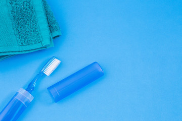 Toothbrush with plastic case - Top view