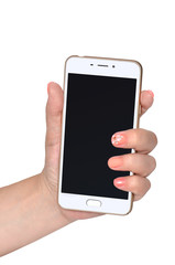Hands holding smartphone frame