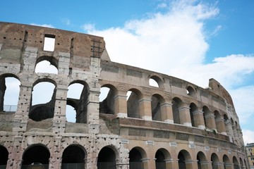 Obraz premium Rome,Italy-July 27, 2018: Colosseum or Coliseum in Rome