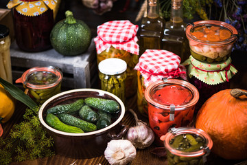 Pickled homegrown organic cucumbers