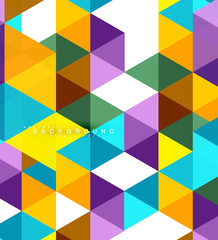 Obraz premium Multicolored triangles abstract background, mosaic tiles concept