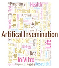 Artifical Insemination Vertical word cloud.