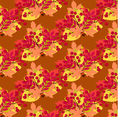 a pattern of a bouquet of autumn leaves