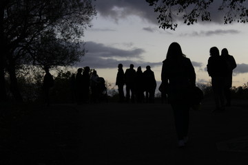 silhouette contro luce ombre sagome