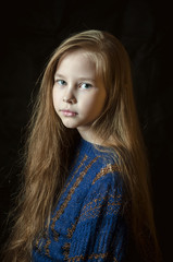 portrait of a girl with long hair