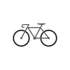 Bicycle icon. Vector illustration, flat design.