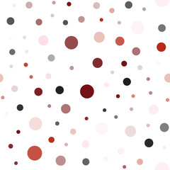 Light Red vector seamless background with bubbles.