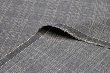 Wool fabric, costume, gray cage