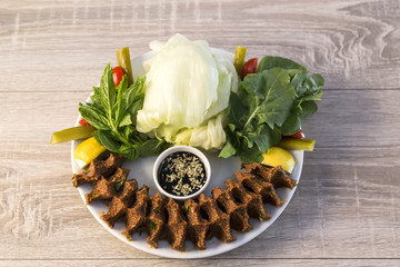 Cigk&ouml;fte concept from Turkey for restaurant or cafe.