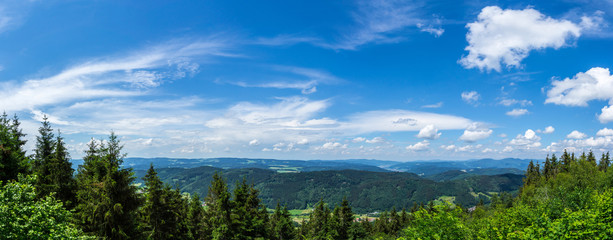 Fototapeta na wymiar Germany, Beautiful black forest viewpoint on mountain top of Kapf