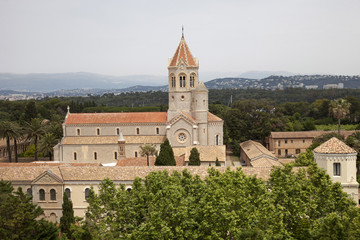 Fototapeta na wymiar Francia, Cannes, isola di Sain Honorat, il monastero di Lerino