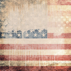 Grunge background USA Flag