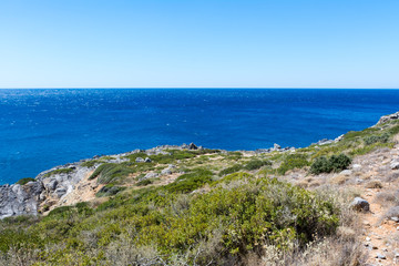 Fototapeta na wymiar Crete. The view of the Mediterranean sea