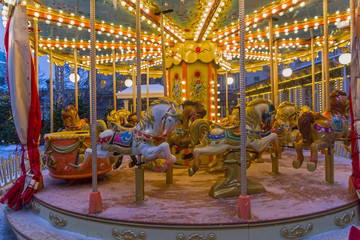 Children's carousel at the Christmas Fair.
