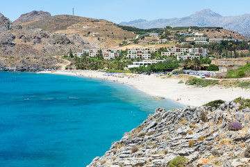 Crete. The Beach Of Damnoni