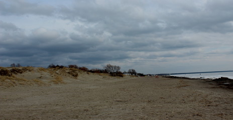 Fototapeta na wymiar sand dunes at the baltic sea at pärnu estonia