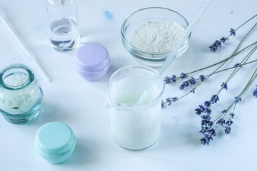 homemade face cream with lavender