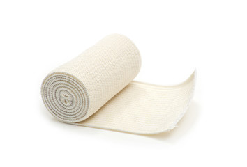 medical bandage roll on white