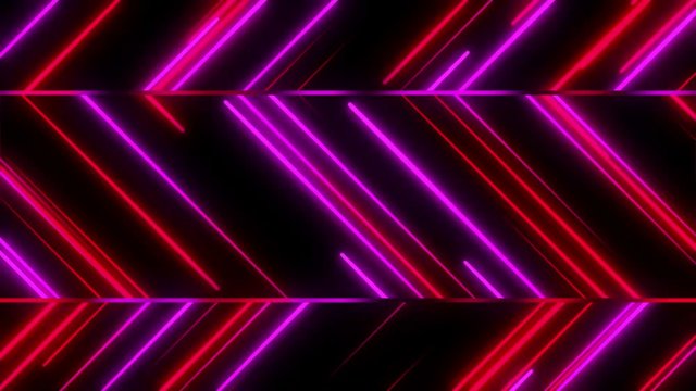 Zig Zag Streaks of Light Colorful Abstract Animation Motion Background Seamless Loop Pink Magenta Red