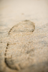 Footprint in the sand
