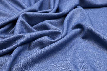 Fototapeta na wymiar Jersey blue of silk and cashmere