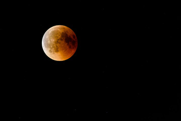 Bloody moon full eclipse 2018 isolated