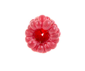 berry ripe raspberries isolated on white background