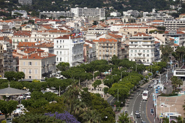 Fototapeta na wymiar Francia, Cannes, la città vista dalla collina di Suquet.