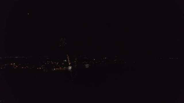 Amazing HD drone video of fireworks edited backwards