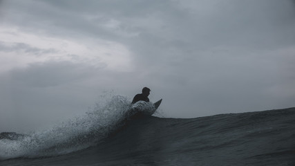 Surfer off of w