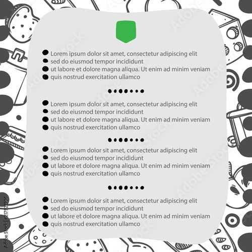 hand drawn menu for cafe with lunch menu template design food