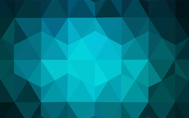 Dark BLUE vector shining triangular layout.