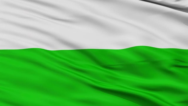 Tumaco closeup flag, city of Colombia, realistic animation seamless loop - 10 seconds long