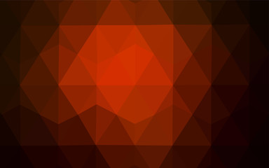 Light Orange vector gradient triangles template.