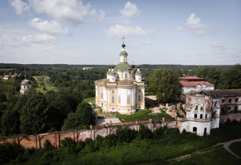 Cathedral of the Ascension of the Lord. Spaso-Sumorin Monastery. Totma. Vologda Region. Russia. view from above