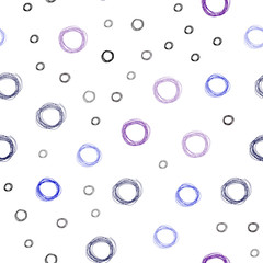 Dark Pink, Blue vector seamless template with circles.