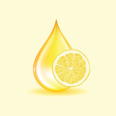 Isolated lemon drops