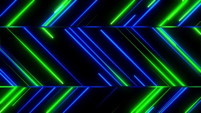 Zig Zag Streaks of Light Colorful Abstract Animation Motion Background Seamless Loop Blue Green