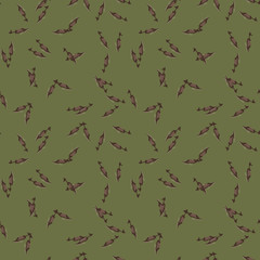 UFO military camouflage seamless pattern in green and different shades of brown color