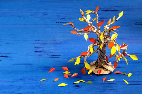 How to make together with child autumn tree. Step 10
