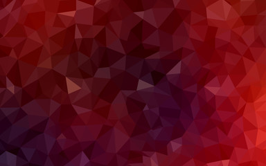 Dark Red vector gradient triangles pattern.